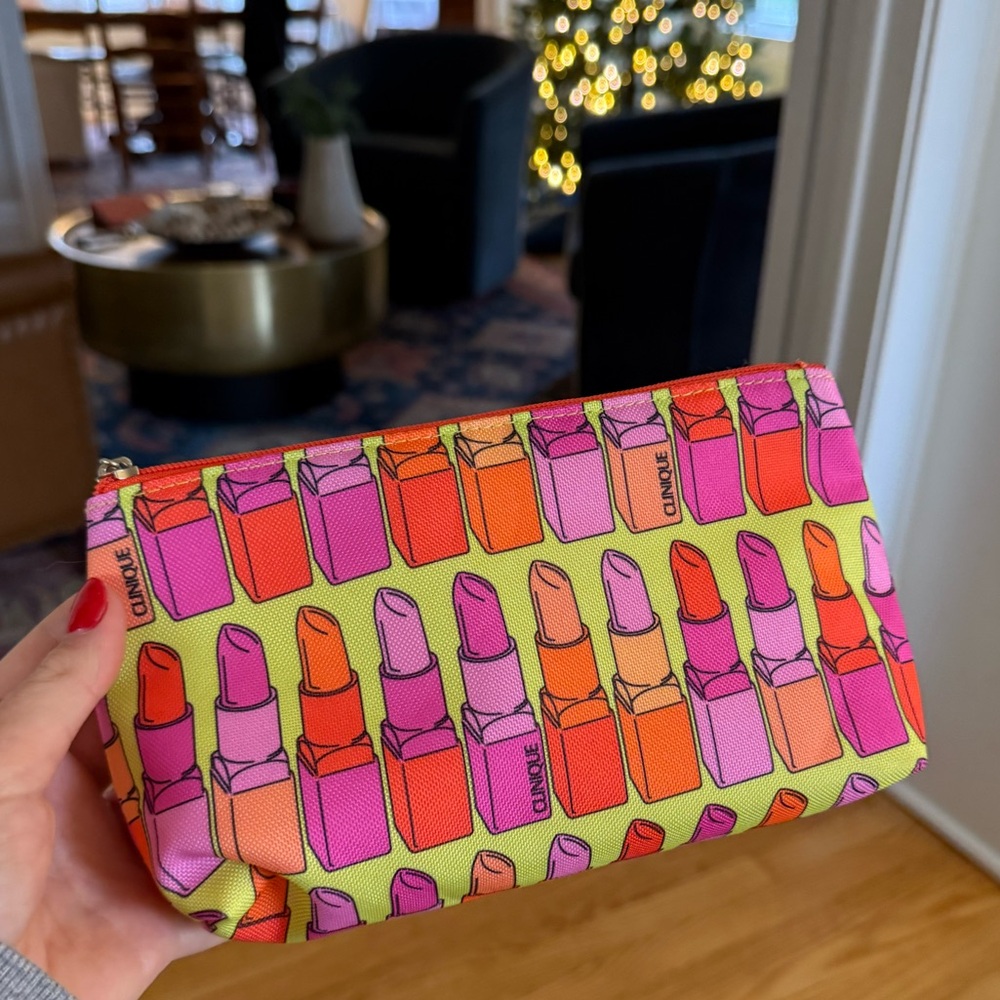 Clinique Lipstick Zippered Pouch - NWOT